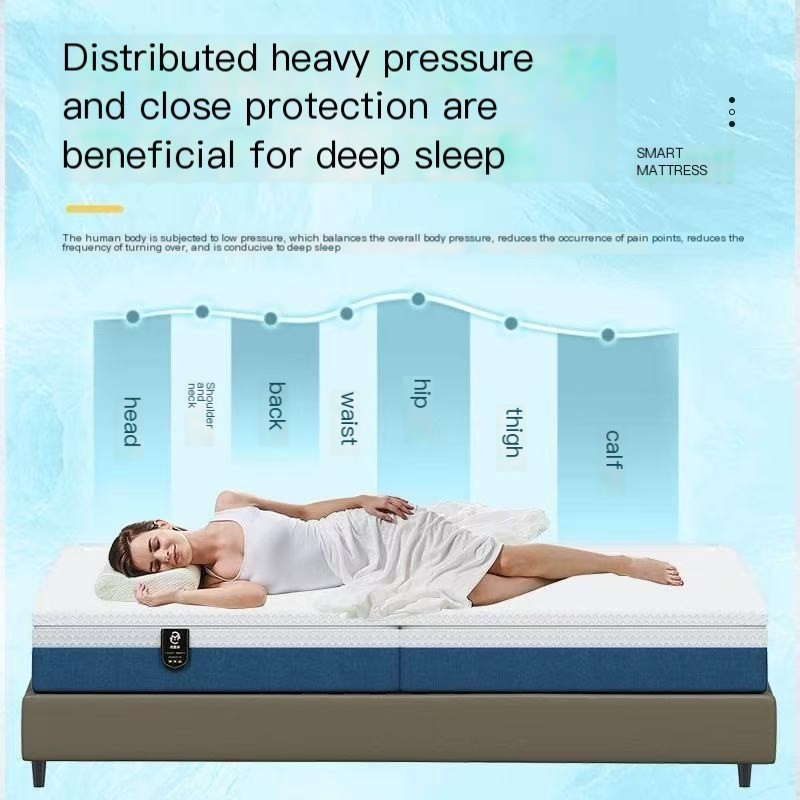 OEM ODM M300 Sleep Smart Mattress With Child Safety Lock Couples / Double Bed Massage