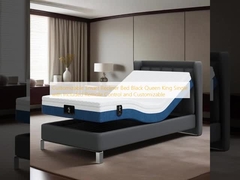 Customizable Smart Recliner Bed Black Queen King Single with Included Remote Control and Customizable